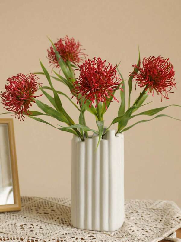 1pc Simulated Flower Single Branch Crab Claw Chrysanthemum Needle Cushion Flower Wedding Photography Home Decoration Floral Art Fake Flower Crab Claw Chrysanthemum Simulated Flower,Fall Decor,Autumn