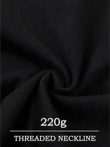 Unisex Casual T-Shirt With Bold "Bang Bang Niner Gang" Text Print Casual Soft Short Sleeve Pure Cotton 220gsm T - Shirt - Black - View 4