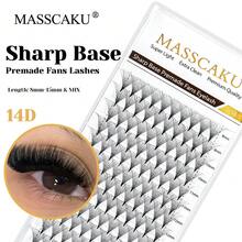 120 pezzi 6D/8D/10D/12D/14D/16D/20D ciglie finte a ventaglio premontate, lunghezze miste da 8-15mm, spessore 0,05mm/0,07mm, curvatura C/D. Estensioni di ciglie a ventaglio premontate, base appuntita, ciglie volumizzanti pre-assemblate, ciuffetti di ciglie, ciglie singole, ciglie finte