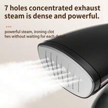 Plancha de vapor, plancha de vapor con tanque de agua grande, desincrustador antiarrugas para uso doméstico, oficina y viaje, negro, blanco