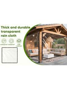 透明防水罩，冬季植物覆盖物，温室薄膜，带密封圈的透明防水防雨布，适用于花园、阳台、植物架、狗屋、庭院、门廊遮阳和户外露营防雨。