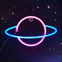1 件 LED 银河霓虹灯，酒吧、生日、婚礼、派对、儿童房装饰照明，电池或 USB 供电，家居浪漫仙女灯 - 星球霓虹燈 - 查看 5