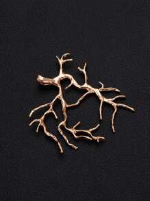 1/5 pièces Base de pendentif en branche d'arbre plaqué or, Faire-soi-même pour envelopper et incruster des pierres naturelles, des cristaux, des perles