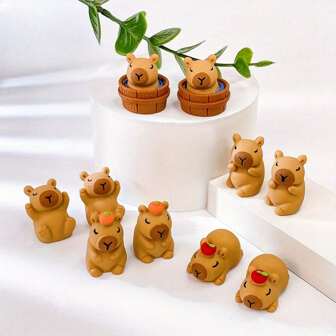 10/20/30Pcs Capybara Figurines Mini Capybara Tiny Resin Capybara Capybara Gifts Little Capybara Miniature Animal Craft Decor For Garden Accessories Landscape Decor(Random Color),Capybara Ornament,Penguin,Capybara Party,Little Animals,Resin Capybara,Platypus,Capybara,Mini Figures