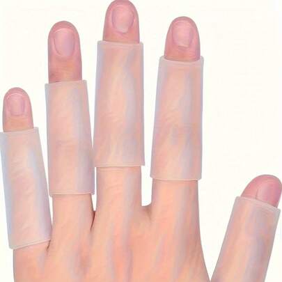 5 miếng đệm ngón tay bằng silicon, gel bảo vệ ngón tay có thể làm giảm tình trạng nứt ngón tay, khóe mắt, phồng rộp, bảo vệ vết chai