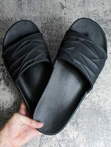 2025 Summer New Soft & Comfortable Non-Slip Casual Slippers, Fashionable Men's Outdoor Beach Sandals - Black - View 3