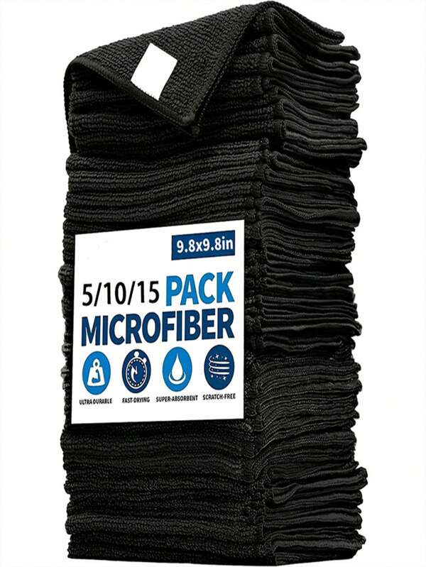 10pcs Microfiber Dish Cloths Are A Multi-Functional Cleaning Tool Suitable For Kitchen, Car And Various Cleaning Scenarios. Made Of Super Fine Microfiber Material, They Have Excellent Stain Removal Ability And Durability, Making Them An Ideal Choice For Cleaning Cloths.
