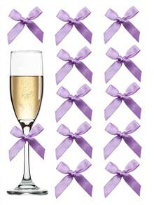 20 件粉色缎带蝴蝶结礼品包装，香槟酒瓶，蛋糕，糖果袋，DIY 手工艺品，礼物，婚礼，婴儿送礼会，婚礼送礼会，圣诞节，生日，户外派对，露营，万圣节圣诞礼物 - 彩色 - 查看 5