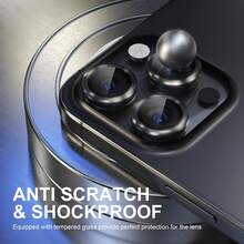 金属镜头玻璃相机保护膜，超高清钢化防刮防震膜，适用于可折叠和旗舰手机 - 兼容 Galaxy S24/S23/S25 Ultra、Z Fold 6/5/4、Flip 5/4、Phone 15/14/16 Pro Max/Plus、A55/A35/A25 系列、后置摄像头光圈保护壳