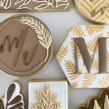 12pcs Cookie Stencils For Baking Royal Icing Leaf Stencil Airbrush Flower Hibiscus Vine Rose Stencil Templates For Cake Stencils Decorating Buttercream - White - View 4