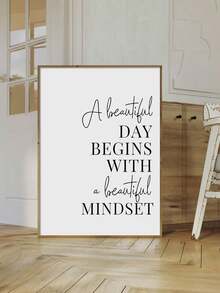 1 件鼓舞人心的墙面艺术女性人生格言激励办公室装饰女性办公室墙面艺术印刷女性励志名言简约帆布画墙面艺术适用于生活家居装饰节日和生日礼物，办公室装饰布置艺术品可选框架 - 彩色 - 查看 1