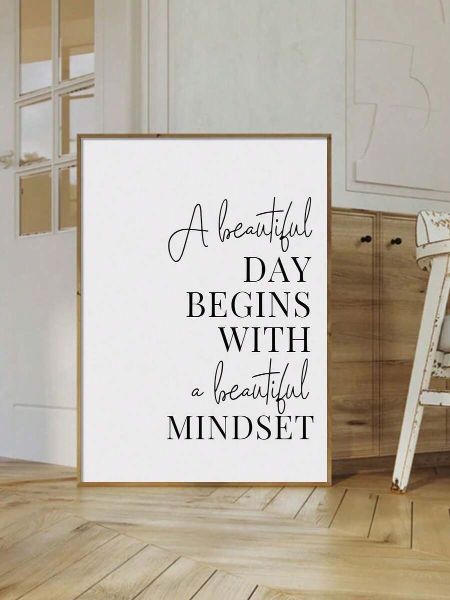 1 件鼓舞人心的墙面艺术女性人生格言激励办公室装饰女性办公室墙面艺术印刷女性励志名言简约帆布画墙面艺术适用于生活家居装饰节日和生日礼物，办公室装饰布置艺术品可选框架 - 彩色 - 查看 1