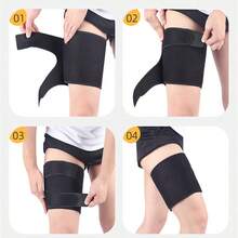 1pc Adjustable Compression Thigh Support Sleeve With Non-Slip Nylon Buckle, Joint Protection Support, Suitable For Running Sports, Unisex, Fitness Accessory - Multicolor - View 10