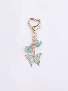 4 件/1 件蝴蝶樱花爱心钥匙扣小众花朵钥匙扣首饰钥匙扣吊坠送女友夏季配套汽车配件可爱哥特 Y2k 圣诞礼物创意 - 彩色 - 查看 12