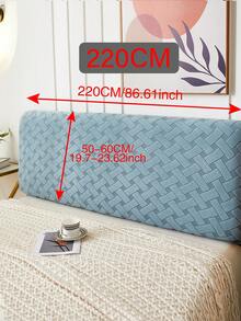 1pc Jacquard Bed Headboard Cover Solid Color Elasticity Bedhead Protective Cover All-Inclusive Soft Cozy Bedhead Cover
