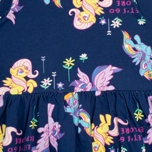 Dress | Girls Unicorn Ponies Dress | Girls My Little Pony Dress | Girls Long Sleeve Dress | Official Merchandise | Fast UK Delivery Shipping | Trusted UK Seller | Great Gift For Kids | Perfect For Summer Holidays, Birthdays And Christmas - Navy Blue - View 2