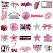 50pcs Y2K Stickers, Pink Cartoon Stickers, Graffiti Stickers, Star Stickers, Lip Stickers, Art Stickers, Waterproof Vinyl Stickers, Suitable For Laptop, Phone, Car, Skateboard, Water Bottle, Scrapbook, Computer, Diary, Etc. - Multicolor - View 6