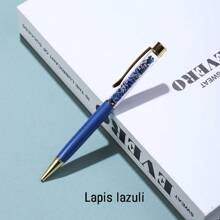 1 pièce Stylo à bille en cristal d'améthyste naturelle authentique et non traitée - Pierre brute unique, écriture fluide, parfait pour les fournitures scolaires des étudiants et les cadeaux d'affaires de bureau - Matériau authentique et non traité