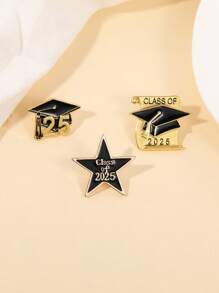1/5pcs New 2025 Graduation Season Doctoral Cap Pin, Creative Graduation High Exam Full Marks Commemorative Badge, Graduation Decorations 2025, Graduation, Pins For Clothes