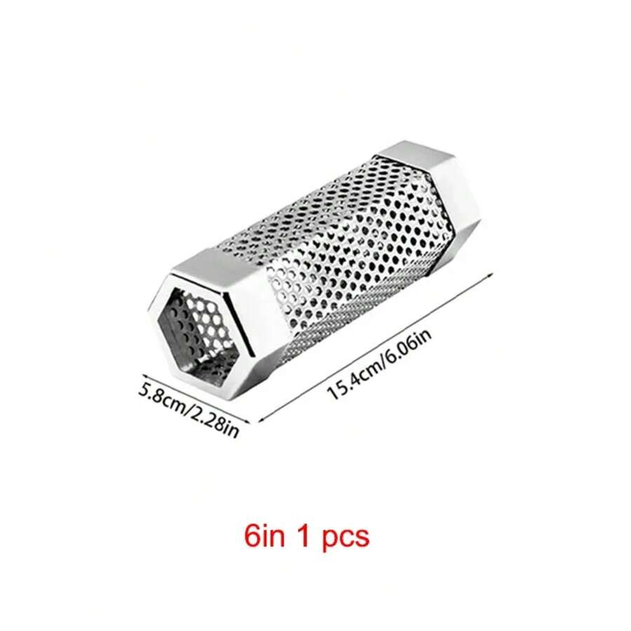 Tubo de Ahumador de Pellets, Generador de Humo de Pellets de Madera de Acero Inoxidable para Ahumado Caliente o Frío, Compatible con Ahumadores de Parrilla BBQ - Plateado - Ver 1