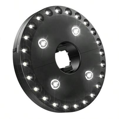 Lampara circular para sombrilla de patio o exterior