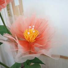 50cm künstlich gefärbte Pfingstrose Große Kunstblume, Fensterdekor, Outdoor Party Straßenführung Kulisse, Fotografie Requisiten, Synthetische Organza Blume