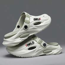 男士夏季新款时尚厚底超柔软户外沙滩度假多功能可拆卸双色情侣休闲透气拖鞋，适合室内、浴室、驾车和园艺等场合。 - 薄荷綠 - 查看 5