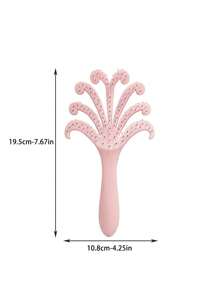 1pc Octopus Shaped Hair Brush, Fluffy Non-Damaging Massage Comb For Wet Or Dry Hair, Portable Home Use, Macaron Colors For Women