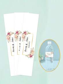 10/20/30 Stücke individuelle personalisierte Flaschenetiketten für Partys, verschiedene Designs verfügbar, 21x5cm, individualisierbare Namentextsticker, geeignet für Geburtstag, Taufe, Hochzeit, dekorative Wasserflaschenetiketten