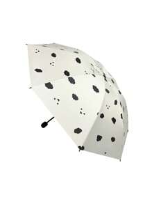 1 pieza Paraguas reversible totalmente automático para mujer, sombrilla y paraguas de lluvia, estudiante, anti-UV, con aroma a leche, de estilo fresco