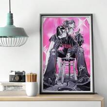 1 peça/3 peças pôsteres de arte de parede moldura opcional anime moderno pôster de anime hd pôster para sala de estar bar café arte decorativa mural, arte em tela, alta qualidade, sem moldura