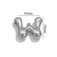 1pc Casual 304 Stainless Steel 18k Gold-Plated A-Z 26 Perforated Bubble Letter Pendant DIY Jewelry Pendant Accessories Suitable For Women's Daily Life Wear - Pendant - View 41