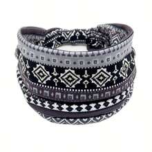 4 piezas Diademas deportivas antideslizantes con estampado de moda, pañuelos anchos estampados con estilo, bandas para el cabello tipo boho sueltas y suaves - Diademas elásticas de yoga que no se caen para correr, hacer deporte, uso diario. Adecuado como regalo para vacaciones, San Valentín o cumpleaños.