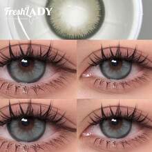 FRESH LADY 1 Cặp Kính Áp Tròng Màu Freshlady Cho Học Sinh Dolly Teresa 14.5mm Kính Áp Tròng Màu Dùng Một Lần Trong 1 Năm - Xanh đậm - Xem 11