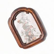 SUSUZUKU 1pc Vintage Retro Resin Picture Frame, American/European Countryside Style, Dark Wood Color Background Home Decor Photo Frame