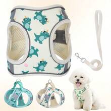 Pet Supply - Peitoral para cães pequenos, sem puxar, extrapequeno, floral - Peitoral ajustável com tecido de malha acolchoado e acabamento refletivo - Peitoral com fivela para cães - Multicolorido - Ver 11