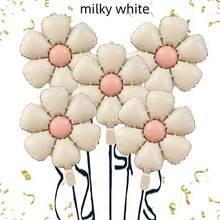 雏菊气球花环拱门套件 140 件马卡龙紫绿裸黄派对装饰适用于波西米亚风生日花装饰，圣诞节 - 杏色 - 查看 6