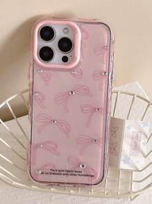 Carcasă de telefon drăguță cu pandantiv din dantelă cu flori de cireș roșu, ondulată, compatibilă cu 16, 15, 14, 13 Pro Max, cu pandantiv din dantelă cu cireș, moale și frumoasă, pentru fete