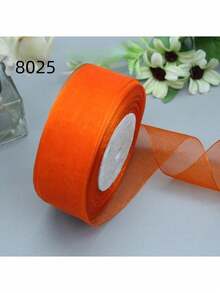 50y 透明装饰雪纱丝带，3.8 厘米宽缎带，DIY 礼品包装，发饰和工艺丝带，圣诞节情人节