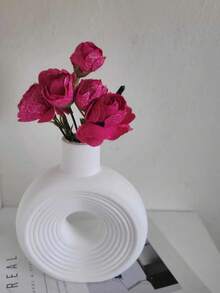 2PCS/Set - Striped Vase Silicone Mold With Accessories DIY Simple European Vase Plaster Mould Home Decoration Ornament Epoxy Resin Mold Handicraft Casting Molds - White - View 6