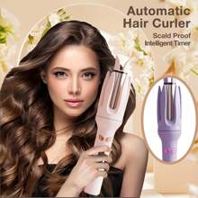 1pc Electric Automatic Hair Curler With 28mm Barrel, Rotating Curling Iron, 4 Temperature Modes, Anti-Scald Design, Loose Waves & Beachy Curls, Suitable For Hair Styling