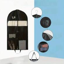 Suit Bags For Travel And Closet Storage, Gusseted Hanging Garment Bags For Clothes, Shirts, Jackets, Coats Garment Bags For Travel, Heavy Duty Hanging Suit Bag Large Mesh Pockets, Suit Cover For Traveling Closet Clothes Storage Travel Garment Bag With Suit Bag For Suits, Dresses, Coats Clothes Dust Cover Thick Non-Woven Down Jacket Storage Bag Wardrobe Hanging Dress Dust Bagbedroom,Organizer,Organiser,Home Storage,White T Shirt Women,Black Pants Women,Ladies Winter Clothes,Dress,Winter Clothes For Ladies,Elegant Woman Dresses,White Shirt For Ladies,Long Sleeve,White Jumpsuit For Women,Spring Dresses For Women,Spring Outfits For Women,Spring,Spring Clothes,Minimalist,Summer Tops - Multicolor - View 10