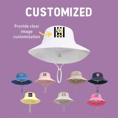 Mũ Xô Tùy Chỉnh Cho Trẻ Em, Mũ Chống Nắng Thoáng Khí Cho Bé Trai Bé Gái, Mũ Đi Biển Cho Du Lịch Ngoài Trời Chống Nắng