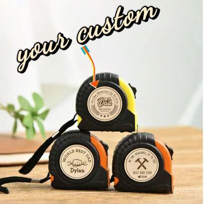 Personalisiertes Geschenk für ihn - Rollmetermass, Valentinstag, individuell gravierter Rollmetermass als Vatertags-Geschenk, Jahrestags-Geschenk, Valentinstags-Geschenk für den Freund, Weihnachtsgeschenk für den Ehemann