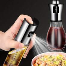 1 pièce Vaporisateur d'huile en verre, élégant diffuseur à brumisation fine pour grillage, salades, cuisson, rôtissage et barbecue, sans PVC, idéal pour les friteuses à air et l'utilisation en cuisine