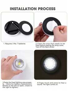 Luz de golpe de uso múltiple, lámpara LED sensible a la presión para el hogar, la cocina, el gabinete, el maletero del automóvil, luz de emergencia nocturna