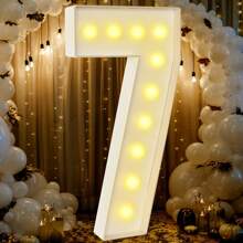 3ft Marquee Numbers, Light Up Numbers, Mosaic Numbers For Balloons, Number 1 Balloon Frame, Marquee Light Up Letters,0123456789st Birthday Decorations, First Party Anniversary Decorations