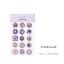 Miếng dán tem sáp cổ điển có keo tự dính, có thể dùng để trang trí sổ tay, nhật ký, sổ lưu niệm, đồ dùng học tập, trở lại trường - Nhiều màu - Xem 8