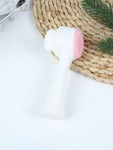 1 件软毛硅胶洁面刷，面部去角质毛孔深层清洁刷，双面手动按摩深层清洁毛孔面部刷，二合一洁面刷， - 彩色 - 查看 5