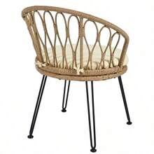 U_STYLE Outdoor Leisure Set, 2 Rattan Single Chairs With A Glass Round Table, Perfectly Suited For Patios, Balconies, And Courtyards - 1 - View 10